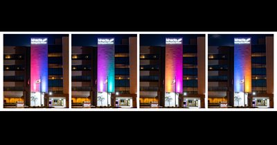 Pride Month Corp Building Lights
